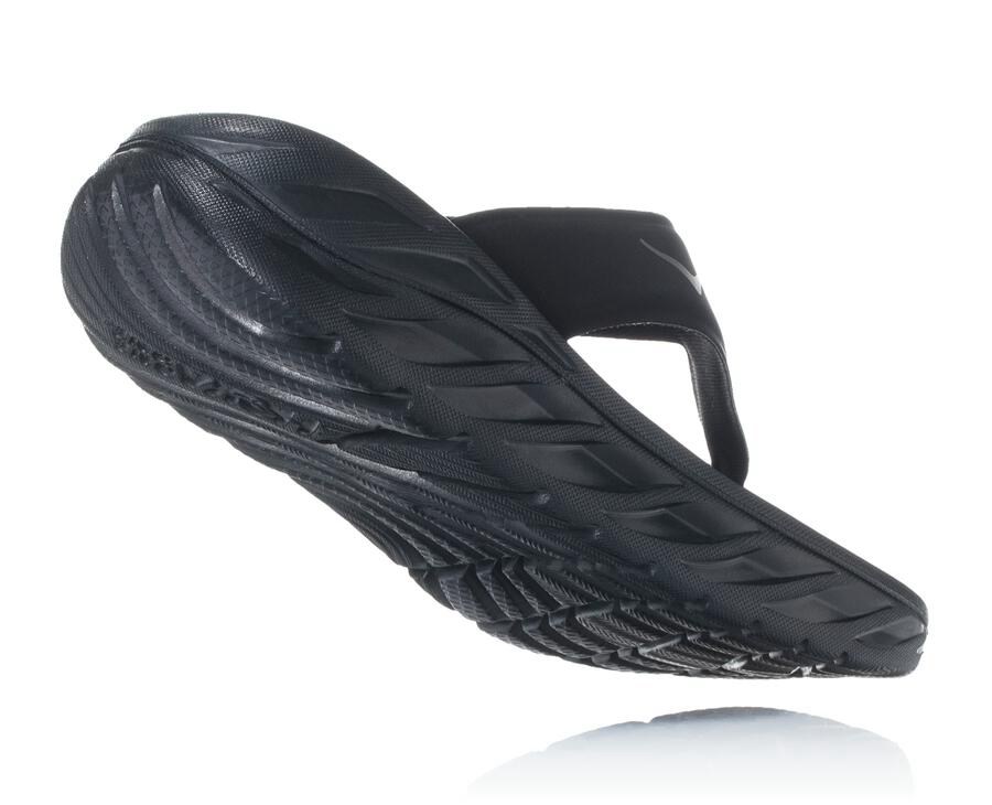 Hoka One One Sandale Damske Čierne - ORA Recovery Flip - 37014-YSEG